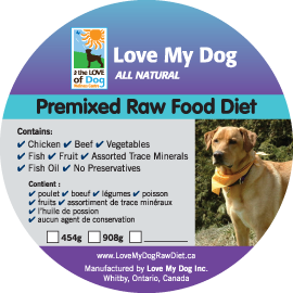 Premix Complete (Frozen) Love My Dog Raw Diet 2lb
