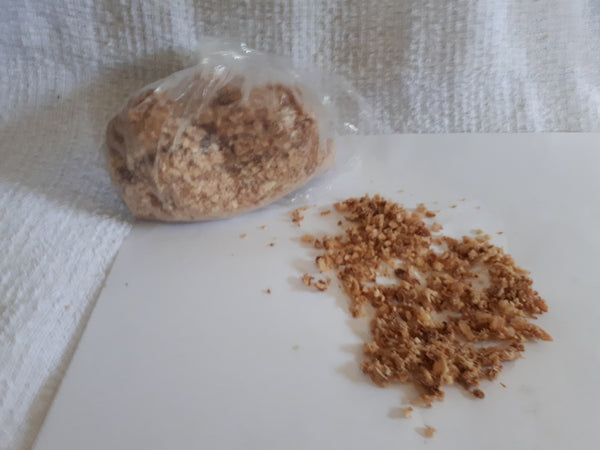 Raw and cooked food for cats. Ground Beef Bone Powder