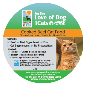 Cooked Beef Cat Food - 1lb
