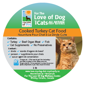 Cooked Turkey Cat Food - 1lb