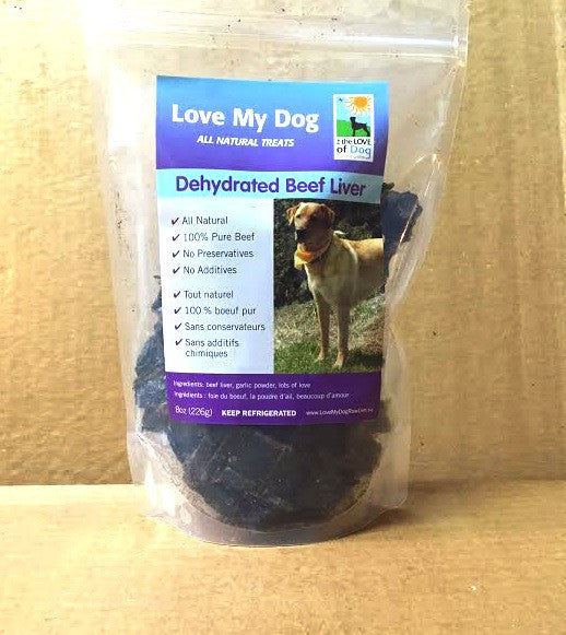 Raw diet for dogs - Dehydrated Beef Liver w/ Garlic 1/2lb